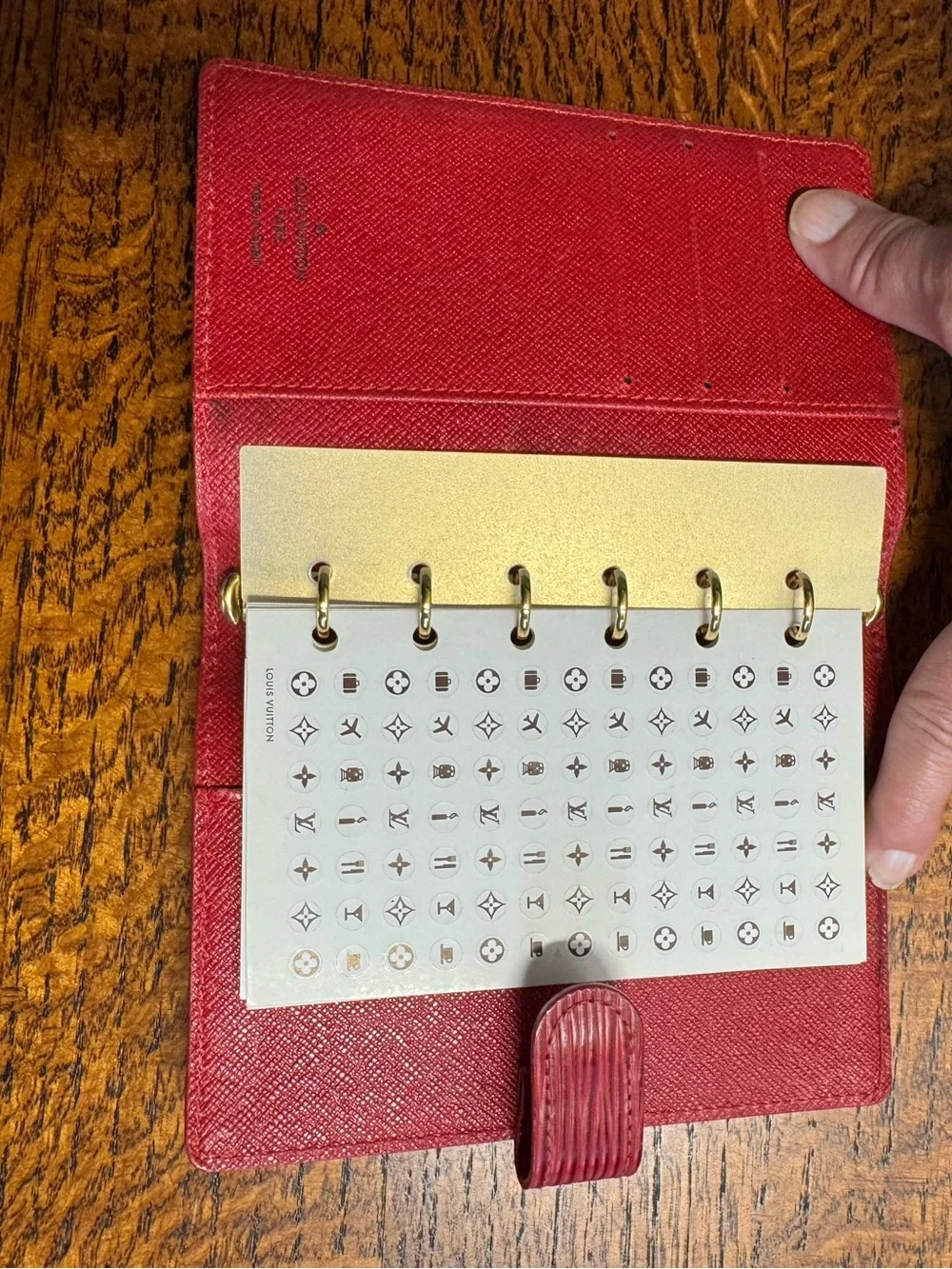 Louis Vuitton Red Epi Leather Agenda PM